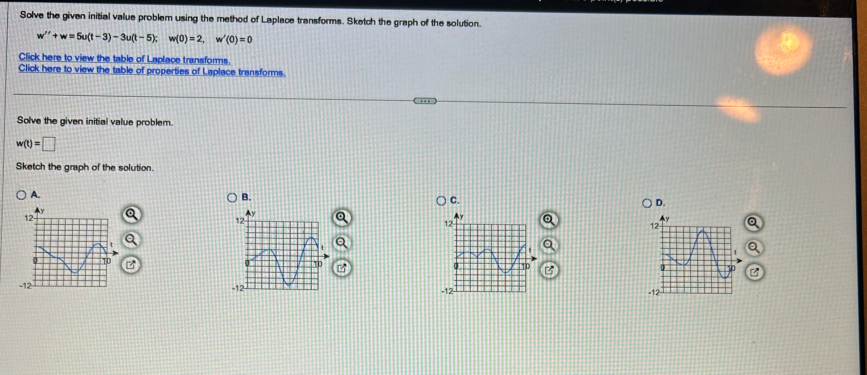 Solved Solve the given initial value problem using the | Chegg.com