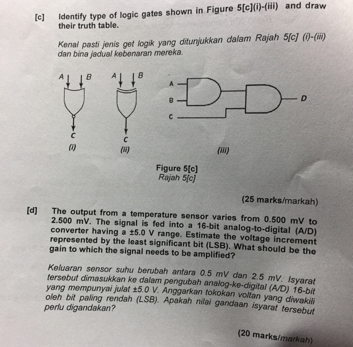 Solved [c] Identify Type Of Logic Gates Shown In Figure | Chegg.com