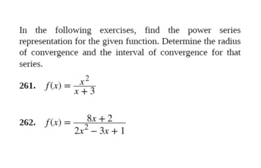 Solved In The Following Exercises Find The Power Series Chegg Solved In The Following Exercises Find The Power Series Chegg