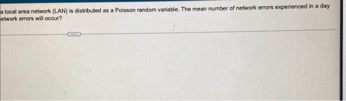 Solved Assume that the number of network errors experienced | Chegg.com