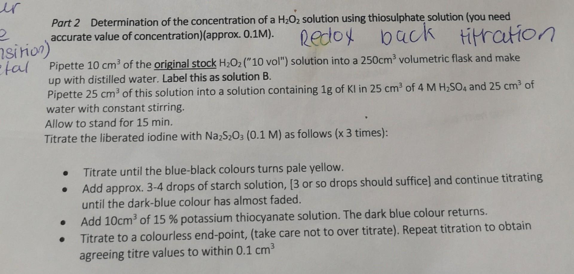 solved-back-titration-determine-concentration-of-h2o2-chegg