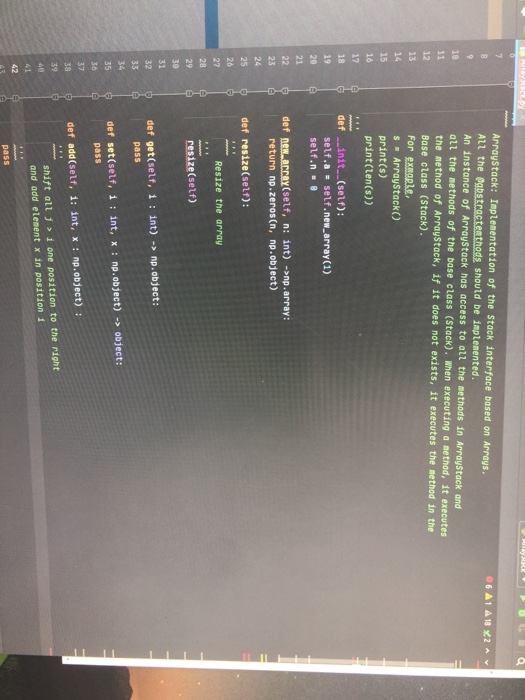 i need help figuring on resizeing the array and | Chegg.com