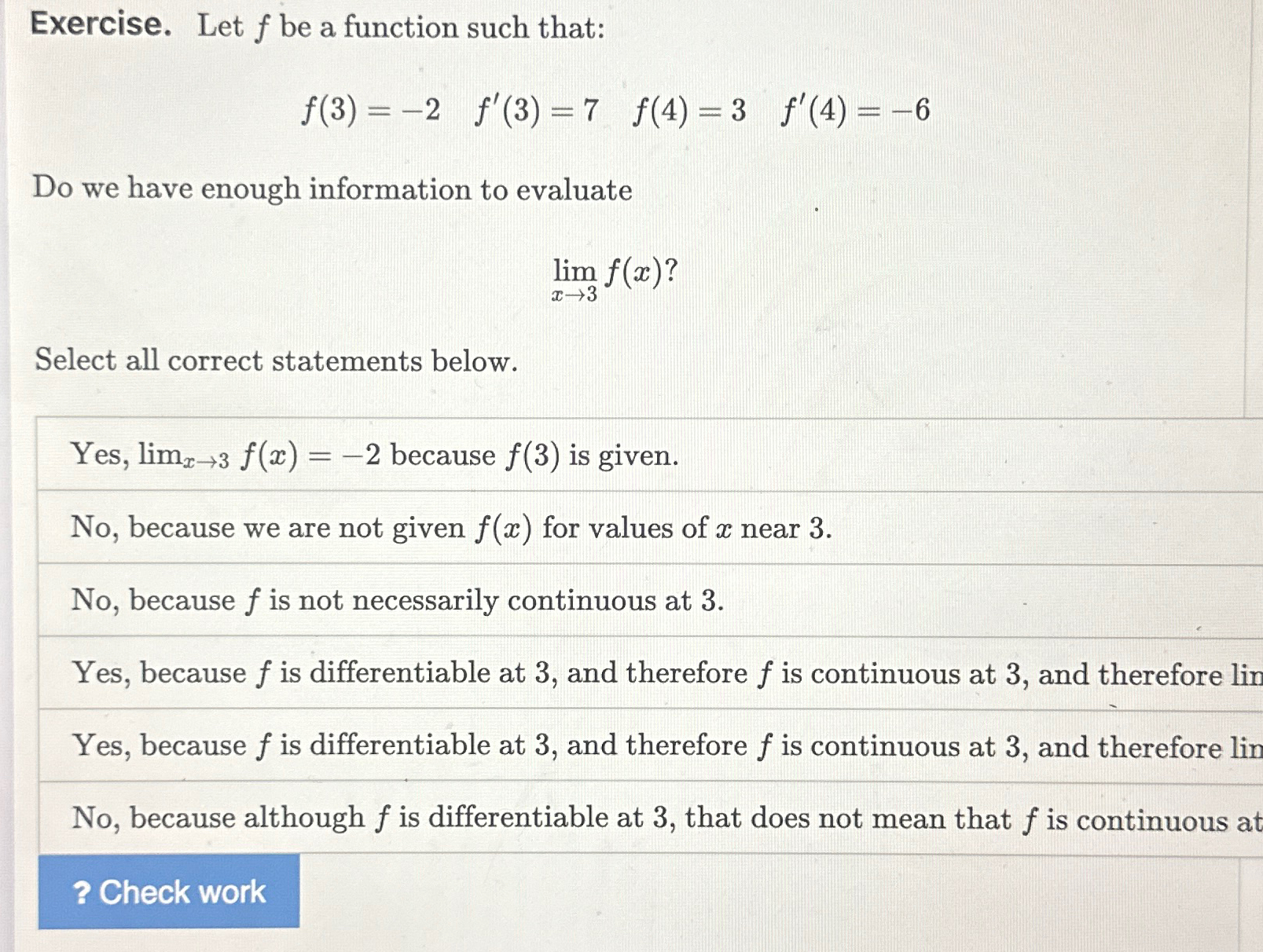 Solved Exercise. Let F ﻿be A Function Such | Chegg.com