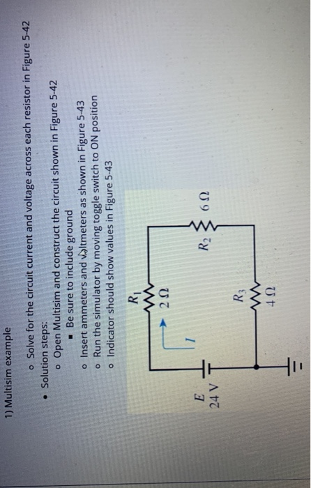 Solved 1) Multisim example • Solve for the circuit current | Chegg.com