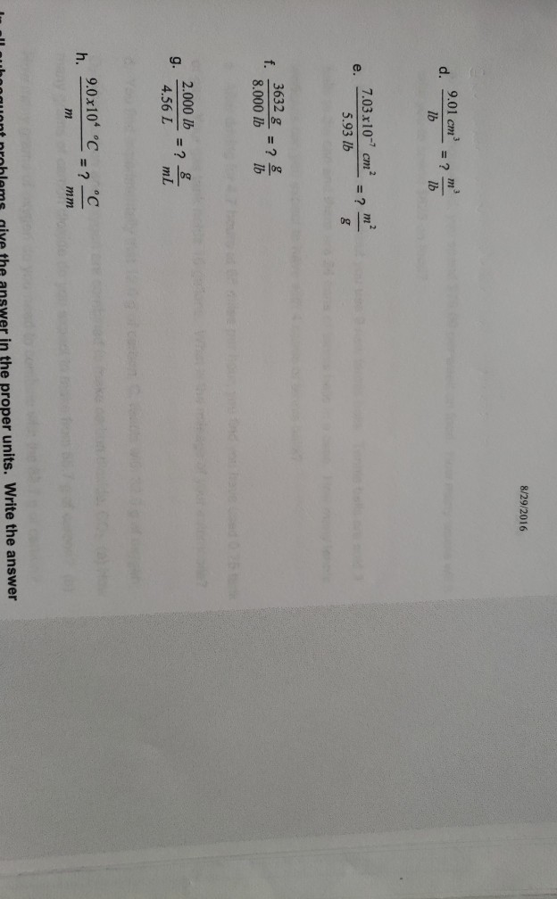 Solved J 67 9 Cm3 L Recall That 1 Cm3 1 Ml 11 Chegg Com