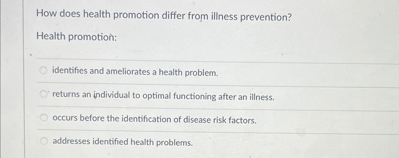 solved-how-does-health-promotion-differ-from-illness-chegg