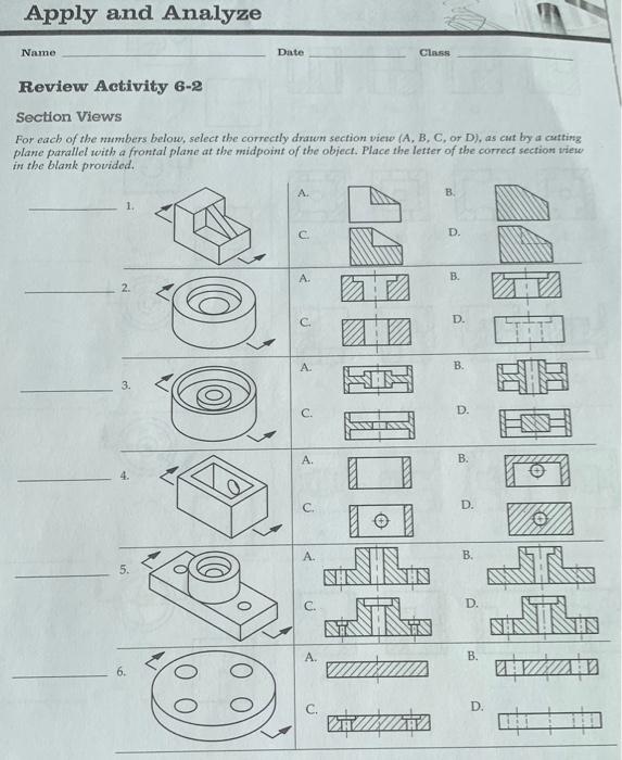 Solved Apply and Analyze Name Date Class Review Activity 6-2 | Chegg.com