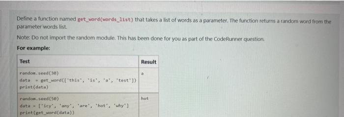 Solved Define a function named get_words_from_file(filename) | Chegg.com