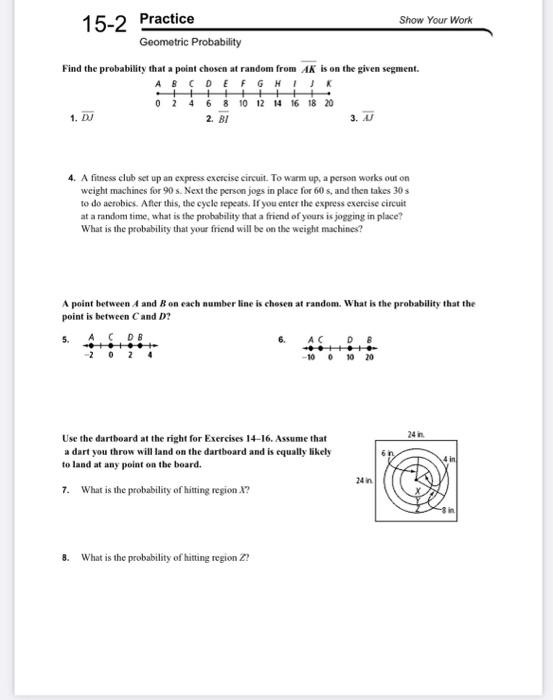 Solved Find the probability that a point chosen at random | Chegg.com