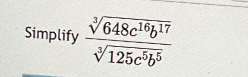 Solved Simplify 648c16b173125c5b53 | Chegg.com