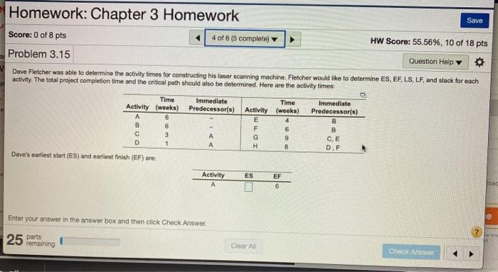 Solved Homework: Chapter 3 Homework Save Score: 0 of 8 pts 4 | Chegg.com