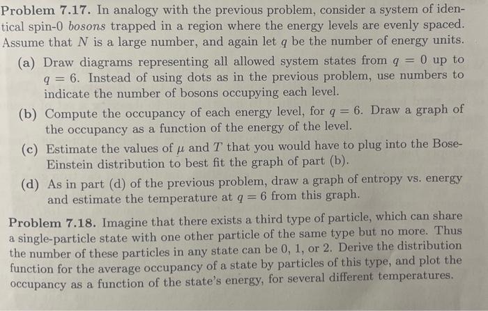 Solved I need help parts b, c, and d of problem 7.17. i dont | Chegg.com