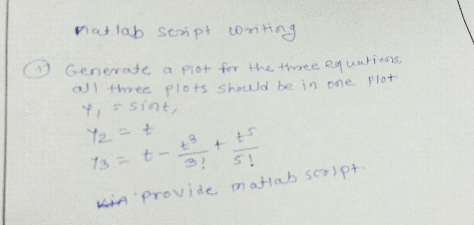 Solved Nat lab script coriting Generate a plot for the three