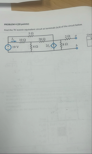 Solved PROBLEM 4 (20 ﻿points):Find the The equin equivalent | Chegg.com