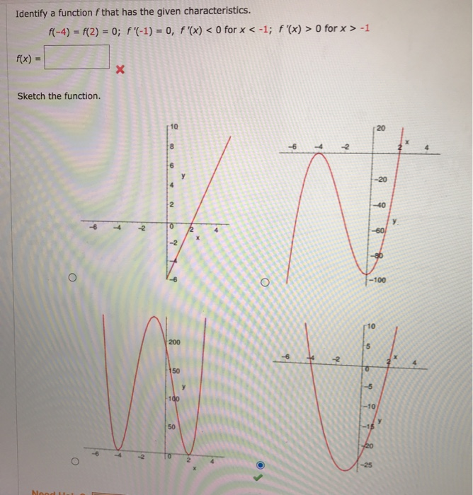 Solved Identify a function f that has the given | Chegg.com