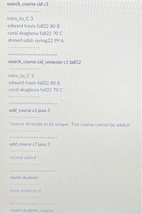 Solved In this Assignment, you will develop a file 1/O-based | Chegg.com