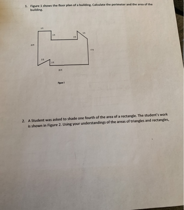 Solved 1. Figure 1 shows the floor plan of a building. | Chegg.com