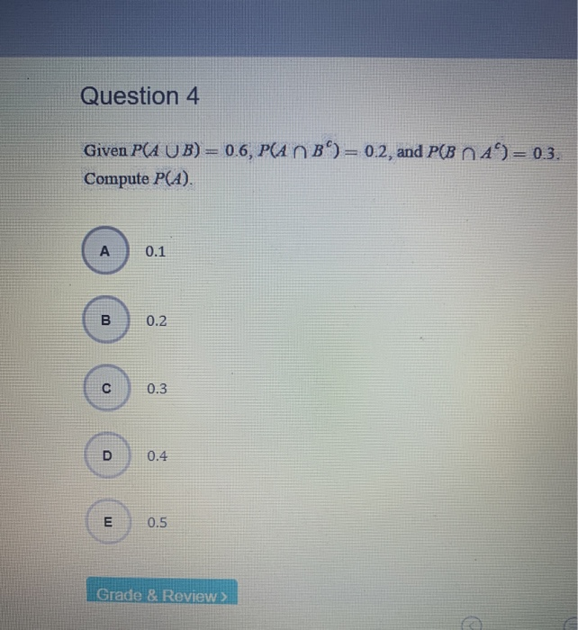 Solved You Are Given Pr[A' N B] = 0.4 And Pr[(A UB']=0.5. | Chegg.com ...