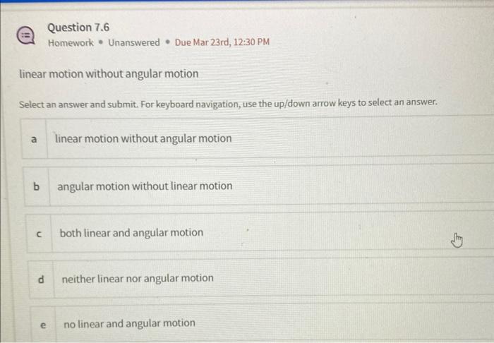 Homework - Unanswered • Due Mar 23rd, 12:30 PM linear | Chegg.com