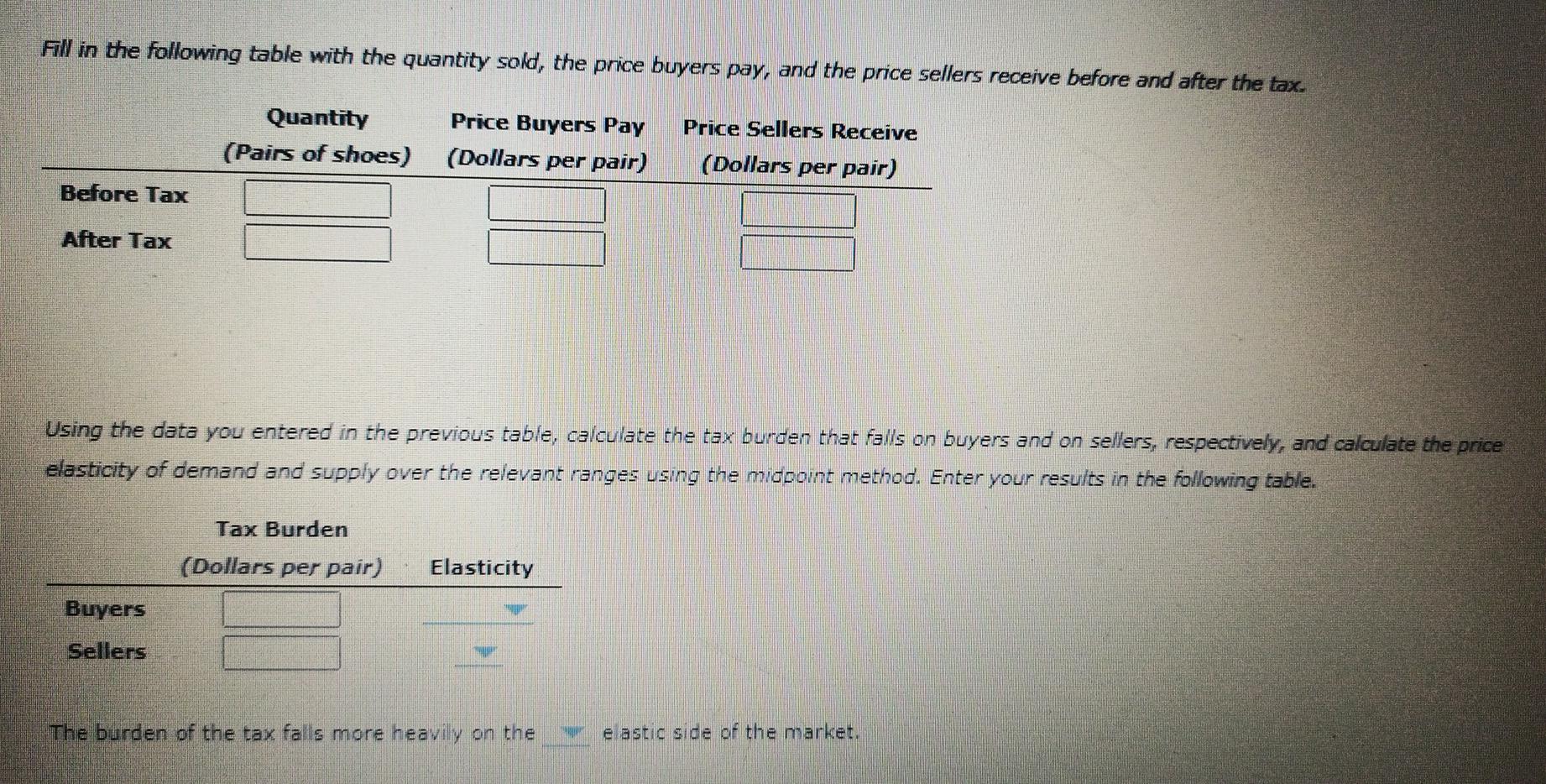 Solved 7. Effect of a tax on buyers and sellers The | Chegg.com