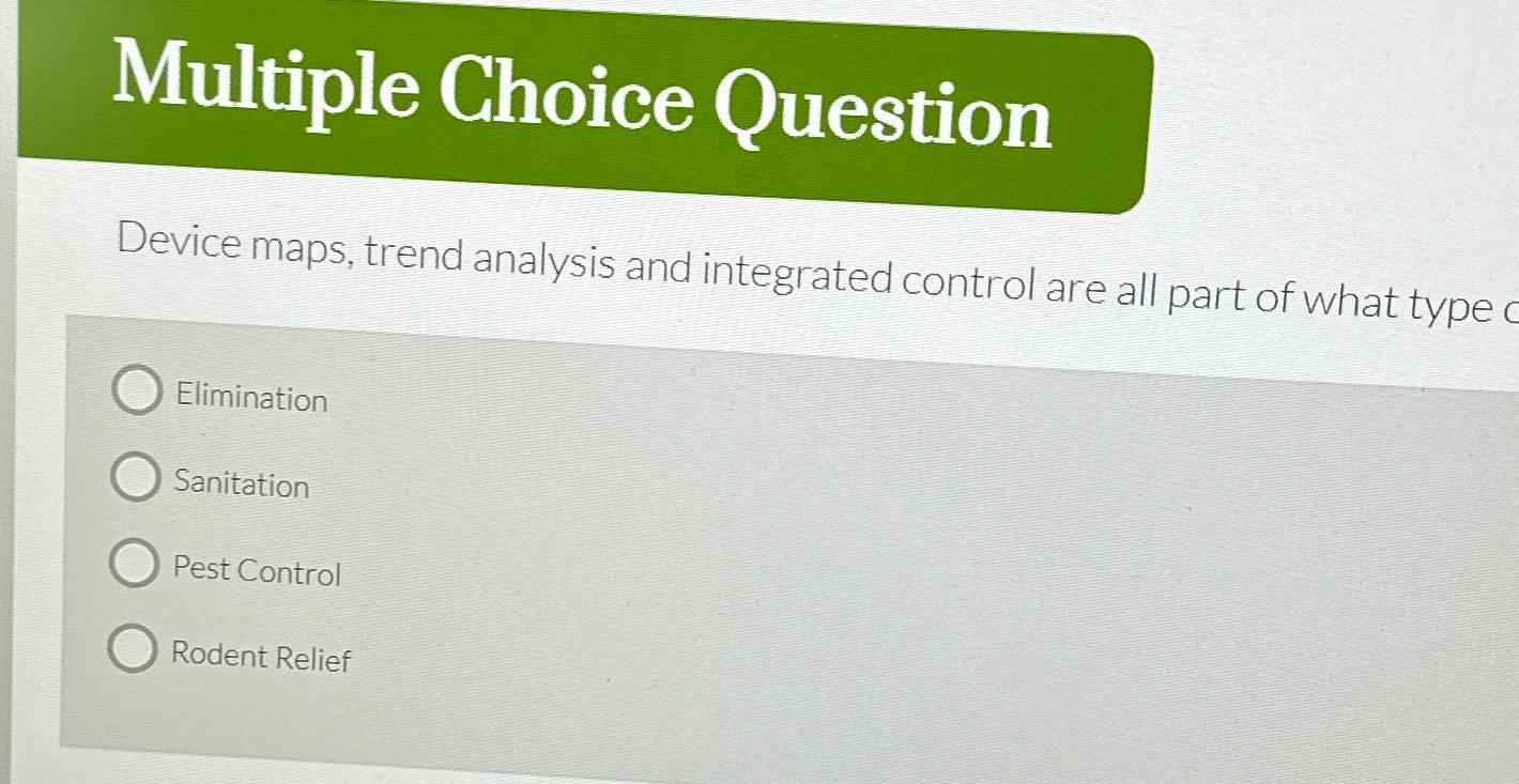 Solved Multiple Choice QuestionDevice maps, trend analysis | Chegg.com