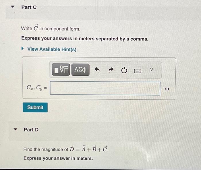 Solved Let = (3.0 M, 20° South Of East), А B = (2.0 M, | Chegg.com