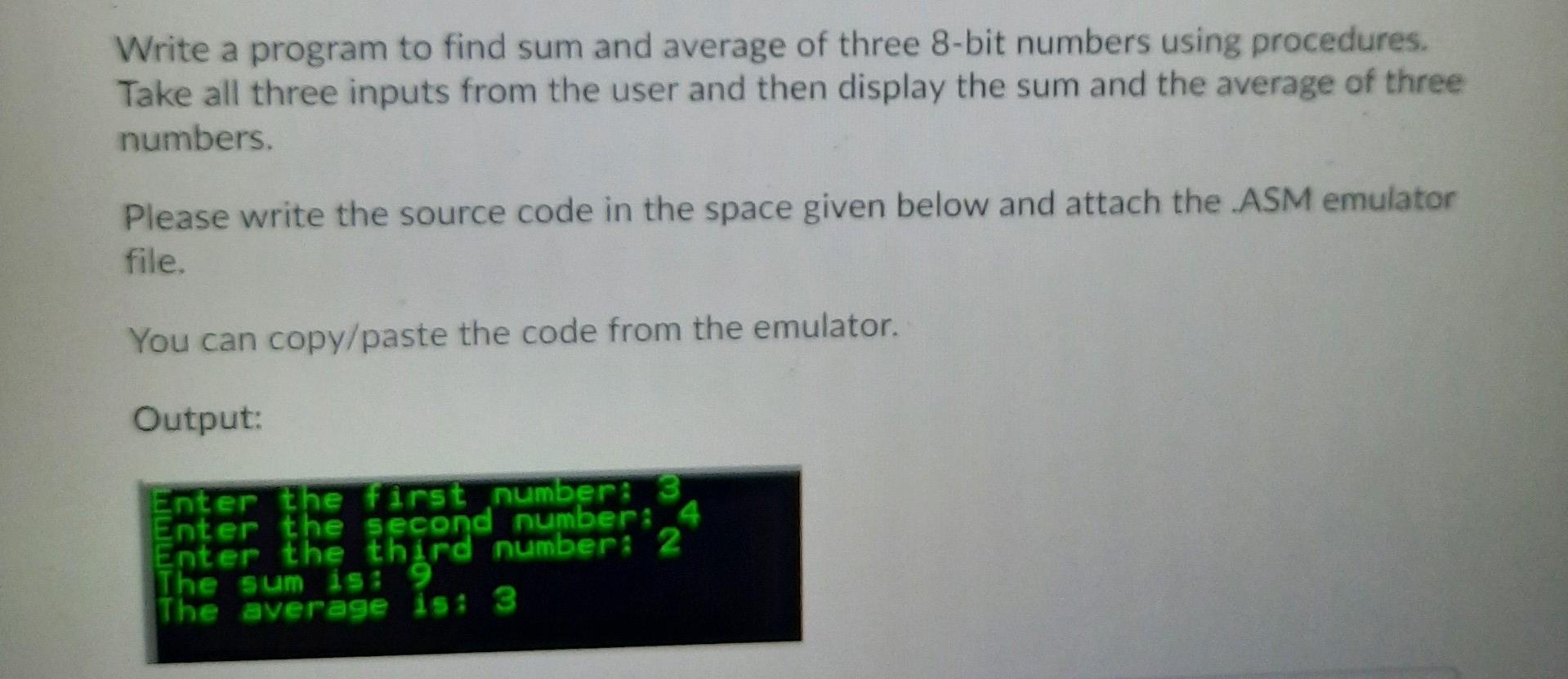 Solved Write An Assembly Language Program To Display | Chegg.com