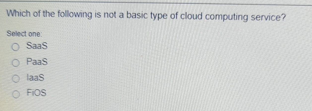 Solved Which of the following is not a basic type of cloud | Chegg.com