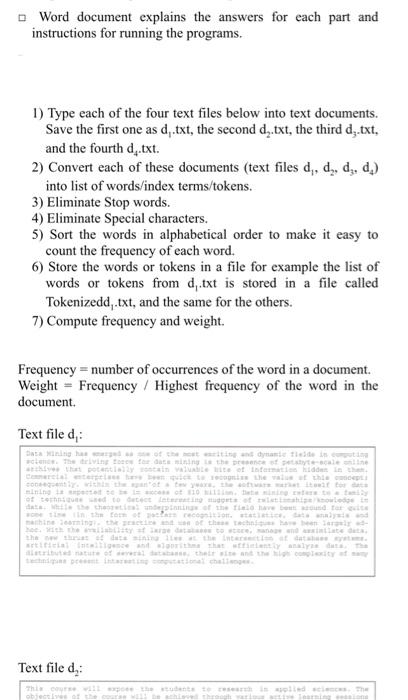 Word document explains the answers for each part | Chegg.com