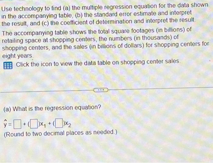 Solved The Calculation Of The Coefficient Of Determination | Chegg.com