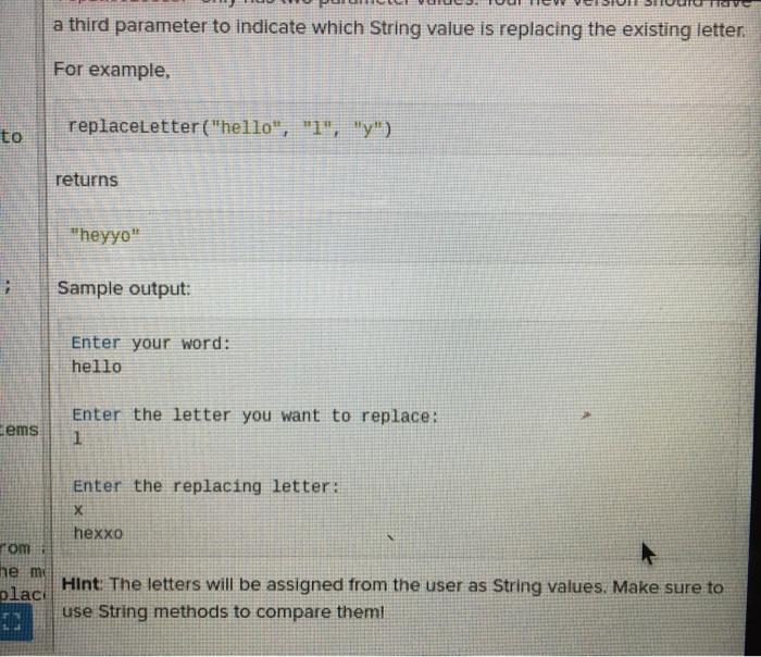 Solved please write a code that accomplishes the task that | Chegg.com