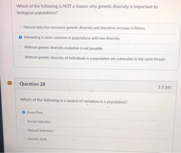 Solved Which of the following is NOT a reason why genetic | Chegg.com