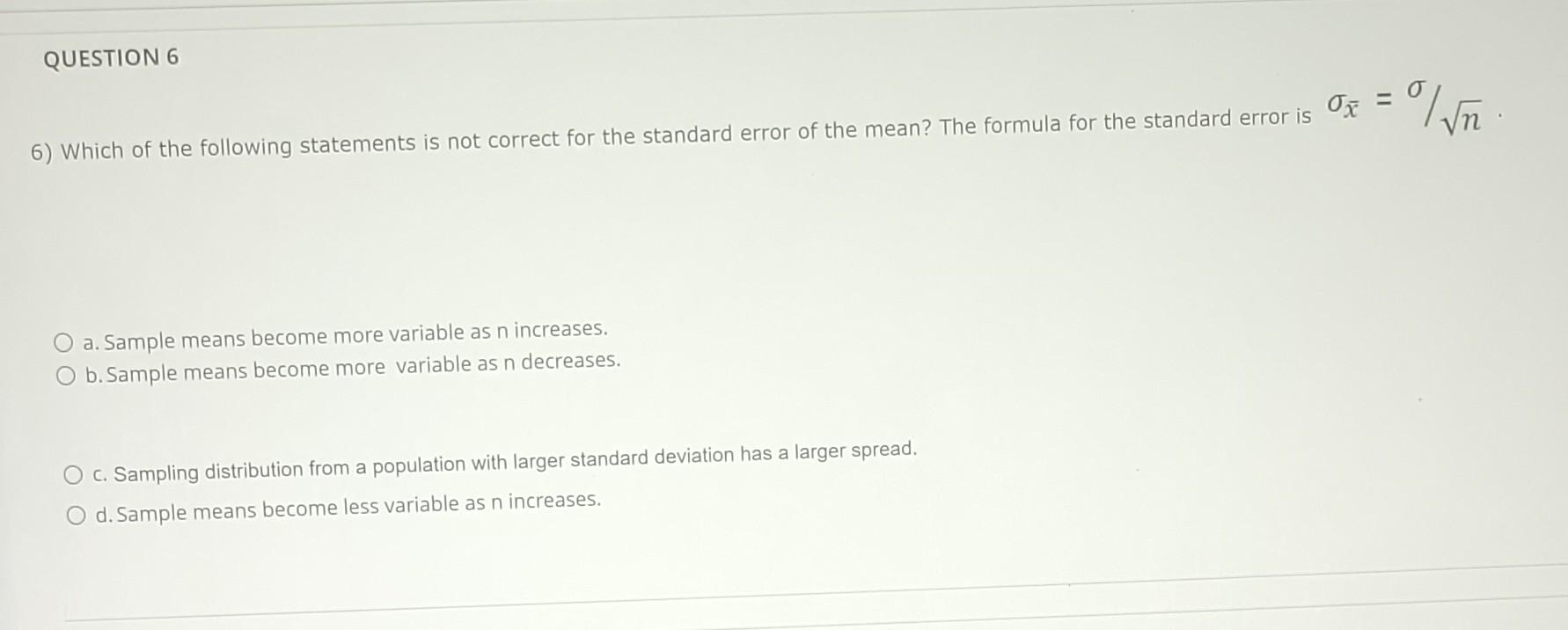 Which Of The Following Statement Is Not Correct Solved 6) Which of the following statements is not correct | Chegg.com