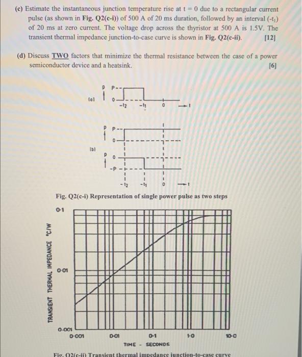 Solved (c) Estimate the instantaneous junction temperature | Chegg.com