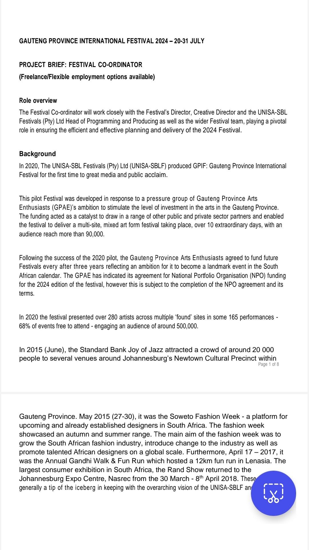 Solved GAUTENG PROVINCE INTERNATIONAL FESTIVAL 2024 - 20-31 | Chegg.com