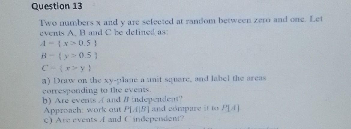 Math Random Between Two Numbers Solved Two numbers x and y are selected at random between | Chegg.com