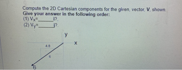 Solved Compute The 2D Cartesian Components For The Given, | Chegg.com