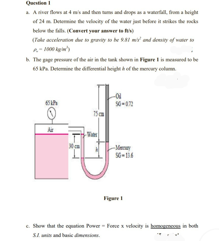 Solved Question 1 a. A river flows at 4 m/s and then turns | Chegg.com