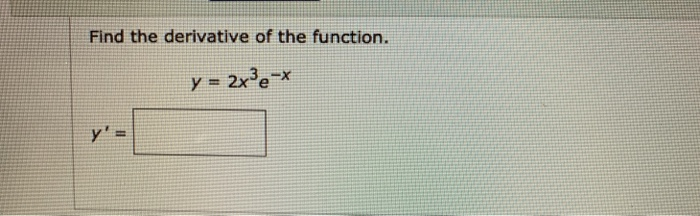 derivative of y xe x 2