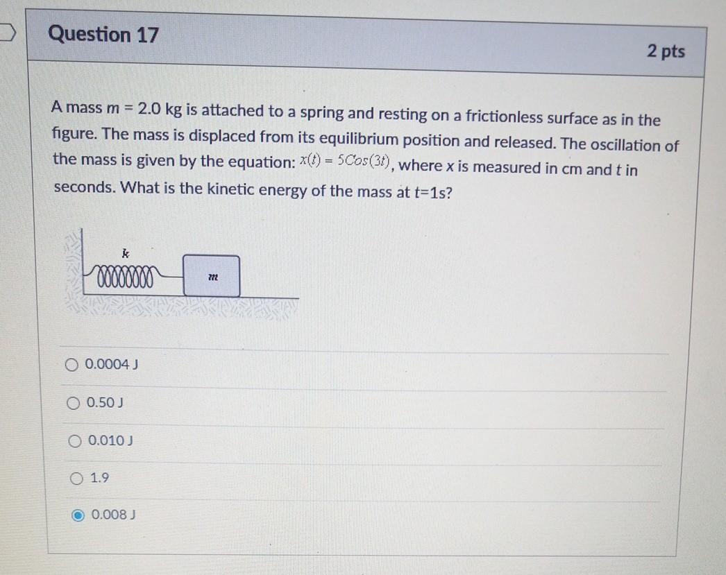 solved-a-mass-m-2-0-kg-is-attached-to-a-spring-and-resting-chegg