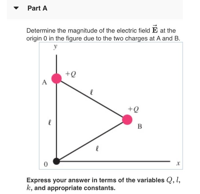 Solved Part A Determine the magnitude of the electric field | Chegg.com