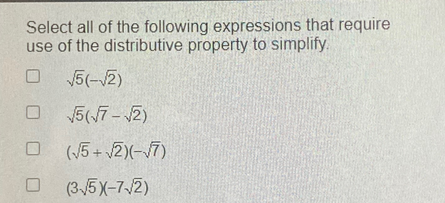 Solved Select all of the following expressions that require | Chegg.com