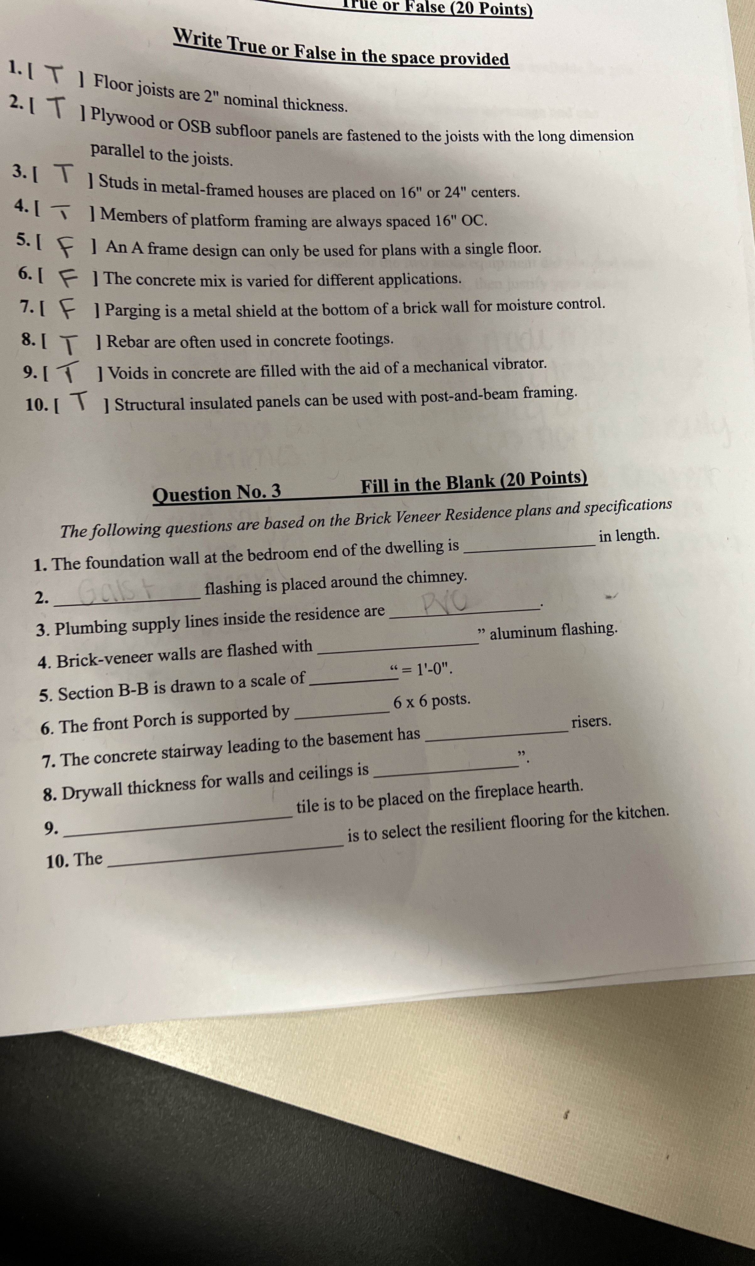 Solved Write True or False in the space providedI T ﻿Floor