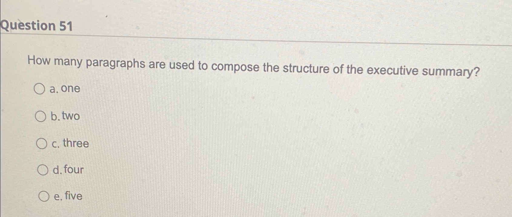 Solved Question 51How many paragraphs are used to compose | Chegg.com
