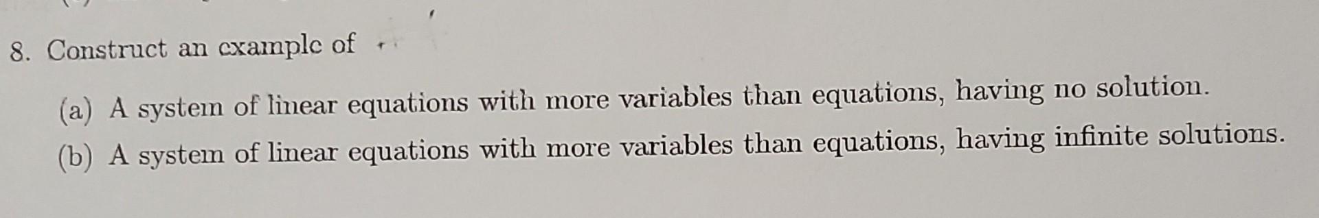Solved This is for Linear Algebra. Please answer using | Chegg.com