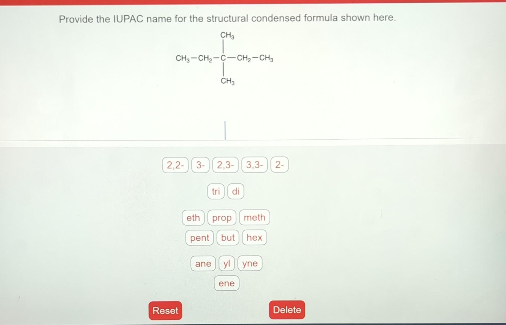 Solved Provide the IUPAC name for the structural condensed | Chegg.com