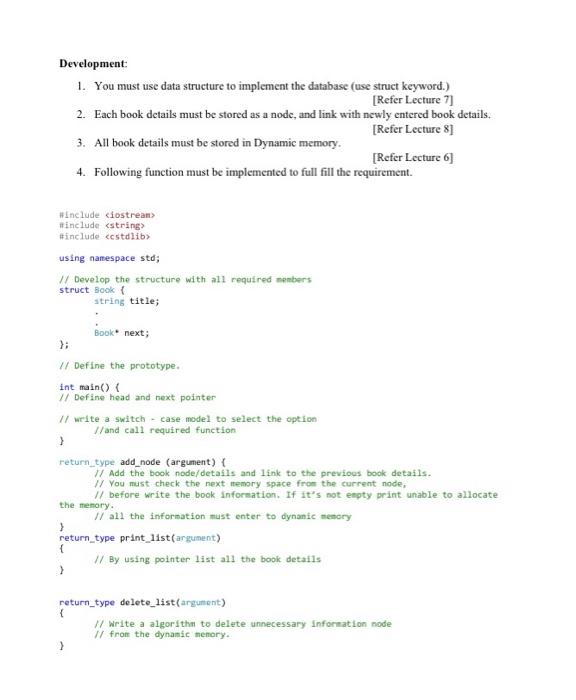 assignment of data structure