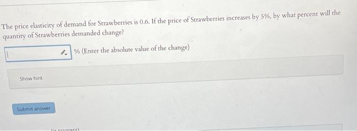 what is the cross price elasticity of demand between strawberries and plums