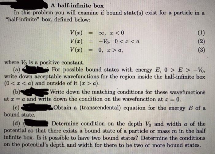 Solved A Half Infinite Box In This Problem You Will Exami Chegg Com