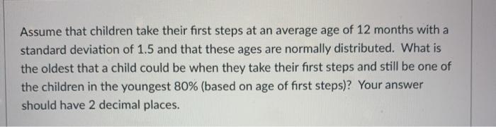 average age for first steps